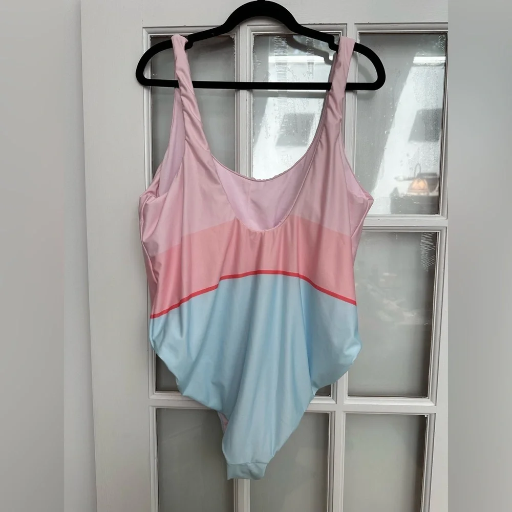 The Bikini Lab Pineapple Pop Art One Piece Swimsuit Plus Size 2X NWOT